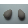 Goccia Resina Satinata 16x11 mm Grigia/Beige - 2 pz
