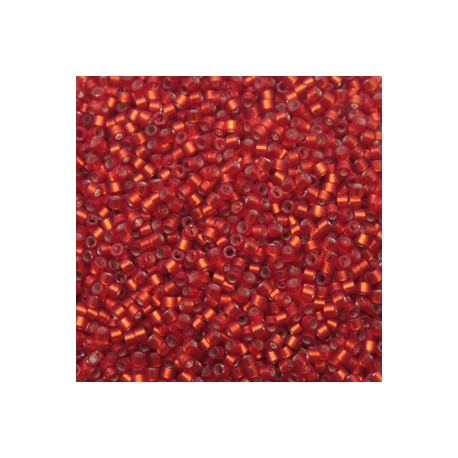 Delica Miyuki 11/0 Silver Lined Dark Ruby Half Matted Dyed - 5 g