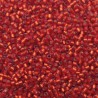 Delica Miyuki 11/0 Silver Lined Dark Ruby Half Matted Dyed - 5 g