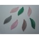 Perle/Pendenti a Foglia in Acrilico 29 mm Colori Trasp. Misti - 5 pz