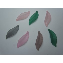 Acrylic Flower Beads 29 mm Transp. Mixed Colours - 5 pcs