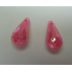 Acrylic Faceted Drops 17x9 mm Pink AB - 2 pcs