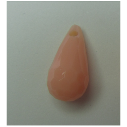 Goccia sfaccettata in acrilico 17x9 mm Peach AB - 2 pz