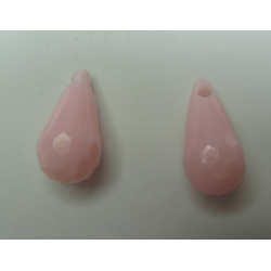Goccia sfaccettata in acrilico 17x9 mm Light Rose AB - 2 pz