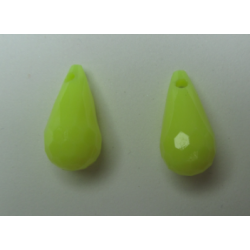 Goccia sfaccettata in acrilico 17x9 mm Yellow AB - 2 pz