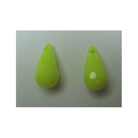 Goccia sfaccettata in acrilico 17x9 mm Yellow AB - 2 pz