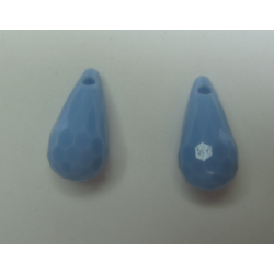 Goccia sfaccettata in acrilico 17x9 mm Azure AB - 2 pz