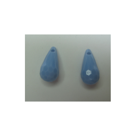 Goccia sfaccettata in acrilico 17x9 mm Azure AB - 2 pz