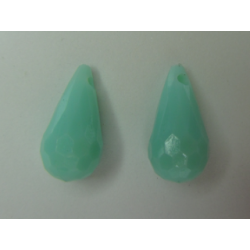 Goccia sfaccettata in acrilico 17x9 mm Light Green AB - 2 pz