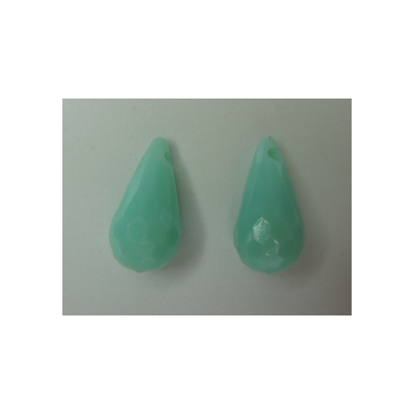 Goccia sfaccettata in acrilico 17x9 mm Light Green AB - 2 pz