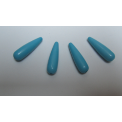 Goccia in acrilico 30x9 mm Turquoise Blue - 4 pz
