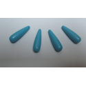 Goccia in acrilico 30x9 mm Turquoise Blue - 4 pz