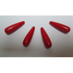 Goccia in acrilico 30x9 mm Red - 4 pz