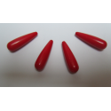 Goccia in acrilico 30x9 mm Red - 4 pz