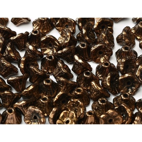 Perline Flower Cup 7x5 mm Jet Bronze - 25 pz