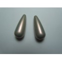 Goccia Resina 33x13 mm Iridescent Beige/Taupe - 2 pz