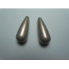 Goccia Resina 33x13 mm Iridescent Rose/Beige - 2 pz