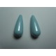 Goccia Resina 33x13 mm Light Azure Luster - 2 pz