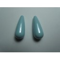 Goccia Resina 33x13 mm Light Azure Luster - 2 pz