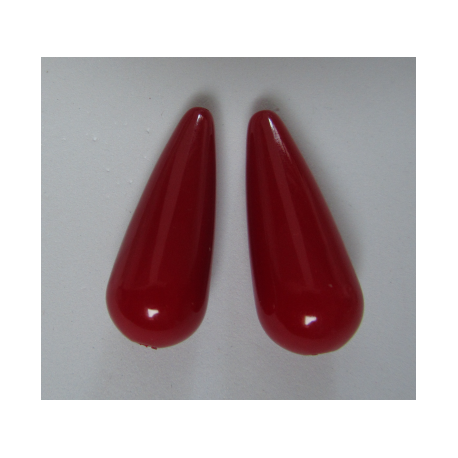 Goccia Resina 33x13 mm Red Luster - 2 pz