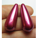 Goccia Resina 33x13 mm Hot Pink Luster - 2 pz