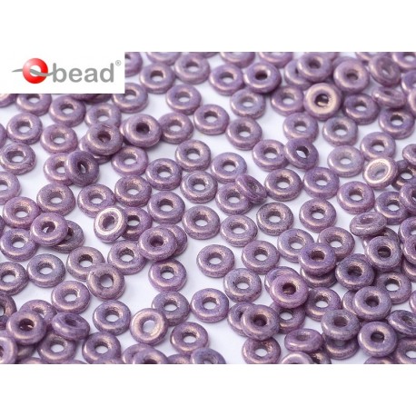 Perline O Bead 4 mm Chalk White Lila Vega Luster - 5 g