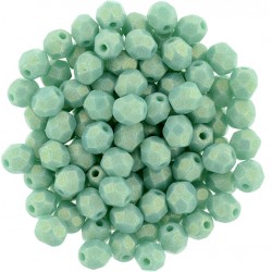 Mezzo Cristallo 4 mm Sueded Gold Turquoise - 50 Pz
