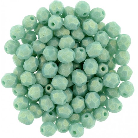 Mezzo Cristallo 4 mm Sueded Gold Turquoise - 50 Pz