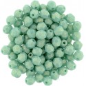 Mezzo Cristallo 4 mm Sueded Gold Turquoise - 50 Pz