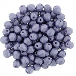 Fire Polished Faceted Round Beads 4 mm Powdery Lilac - 50 pc