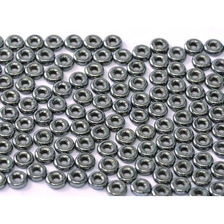 Perline O Bead 4 mm Jet Hematite - 5 g