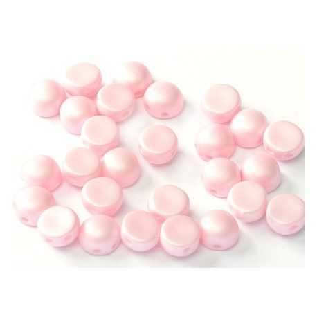 Cabochon Doppio Foro 6 mm Pastel Rose - 10 pz