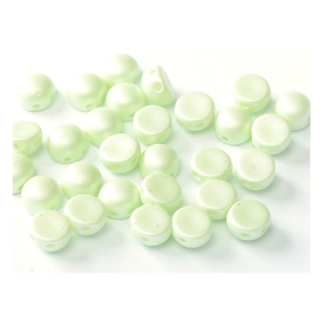 Cabochon Doppio Foro 6 mm Pastel Green - 10 pz