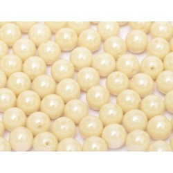 Perle Tonde in Vetro di Boemia 4 mm Opaque Champagne Luster - 50 Pz