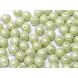 Perle Tonde in Vetro di Boemia 4 mm Opaque Mint Luster - 50 Pz