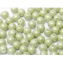Perle Tonde in Vetro di Boemia 4 mm Opaque Mint Luster - 50 Pz