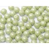 Perle Tonde in Vetro di Boemia 4 mm Opaque Mint Luster - 50 Pz