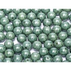 Perle Tonde in Vetro di Boemia 4 mm Opaque Teal Luster - 50 Pz