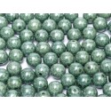 Perle Tonde in Vetro di Boemia 4 mm Opaque Teal Luster - 50 Pz