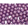 Perle Tonde in Vetro di Boemia 4 mm Opaque Lila Vega Luster - 50 Pz