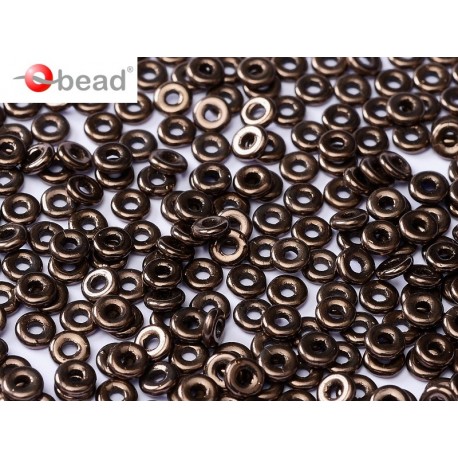 Perline O Bead 4 mm Jet Bronze - 5 g