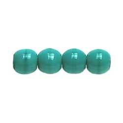 Perle Tonde in Vetro di Boemia 4 mm Opaque Green Turquoise - 50 Pz