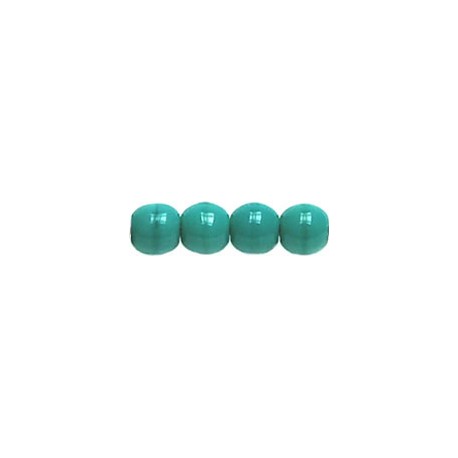 Perle Tonde in Vetro di Boemia 4 mm Opaque Green Turquoise - 50 Pz