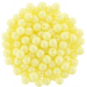 Perle Tonde in Vetro di Boemia 4 mm Powdery Pastel Yellow - 50 Pz