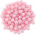 Perle Tonde in Vetro di Boemia 4 mm Powdery Pastel Pink - 50 Pz