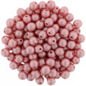 Perle Tonde in Vetro di Boemia 4 mm Powdery Pastel Maroon - 50 Pz