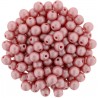Perle Tonde in Vetro di Boemia 4 mm Powdery Pastel Maroon - 50 Pz