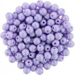 Perle Tonde in Vetro di Boemia 4 mm Powdery Pastel Purple - 50 Pz