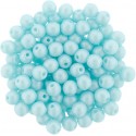 Perle Tonde in Vetro di Boemia 4 mm Powdery Pastel Turquoise - 50 Pz