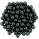 Perle Tonde in Vetro di Boemia 4 mm Powdery Jet - 50 Pz